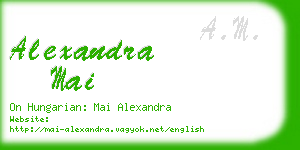 alexandra mai business card